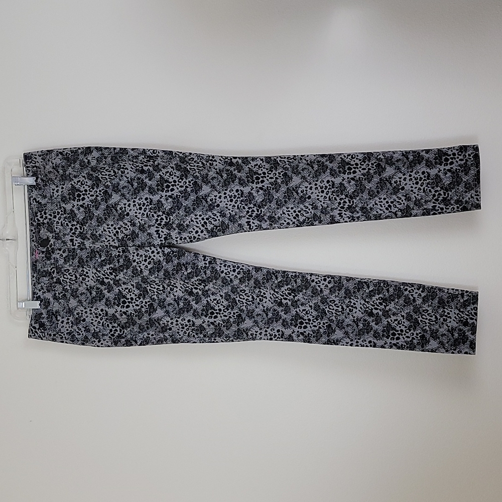 GLO Black & Gray Print Skinny Jeans Pants M